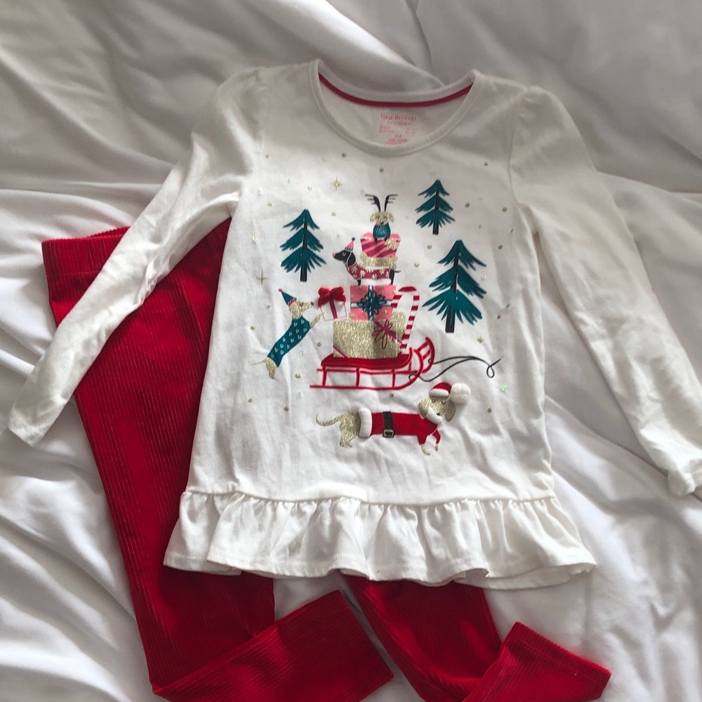 Isaac Mizrahi White and Red Kids Matching Set